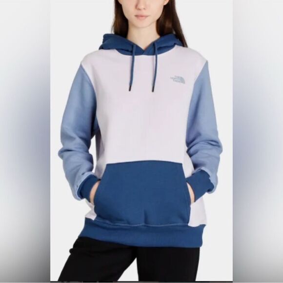 The North Face Blue and White Color Blocked Sweater - Picture 1 of 9
